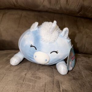 Squishmallows Light Blue Unicorn Plush with Shimmer Accents